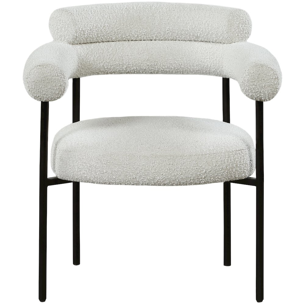 Blake Cream Boucle Fabric Dining Chair, Set of 2. Picture 3