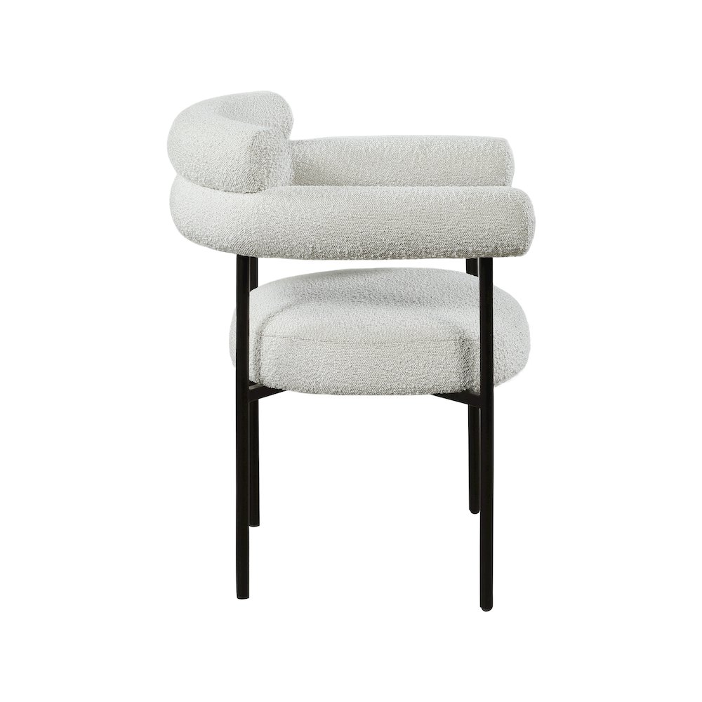 Blake Cream Boucle Fabric Dining Chair, Set of 2. Picture 4