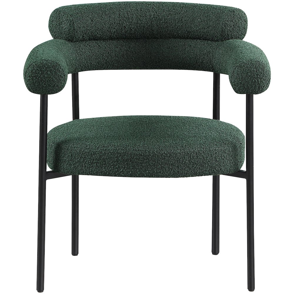 Blake Green Boucle Fabric Dining Chair, Set of 2. Picture 3