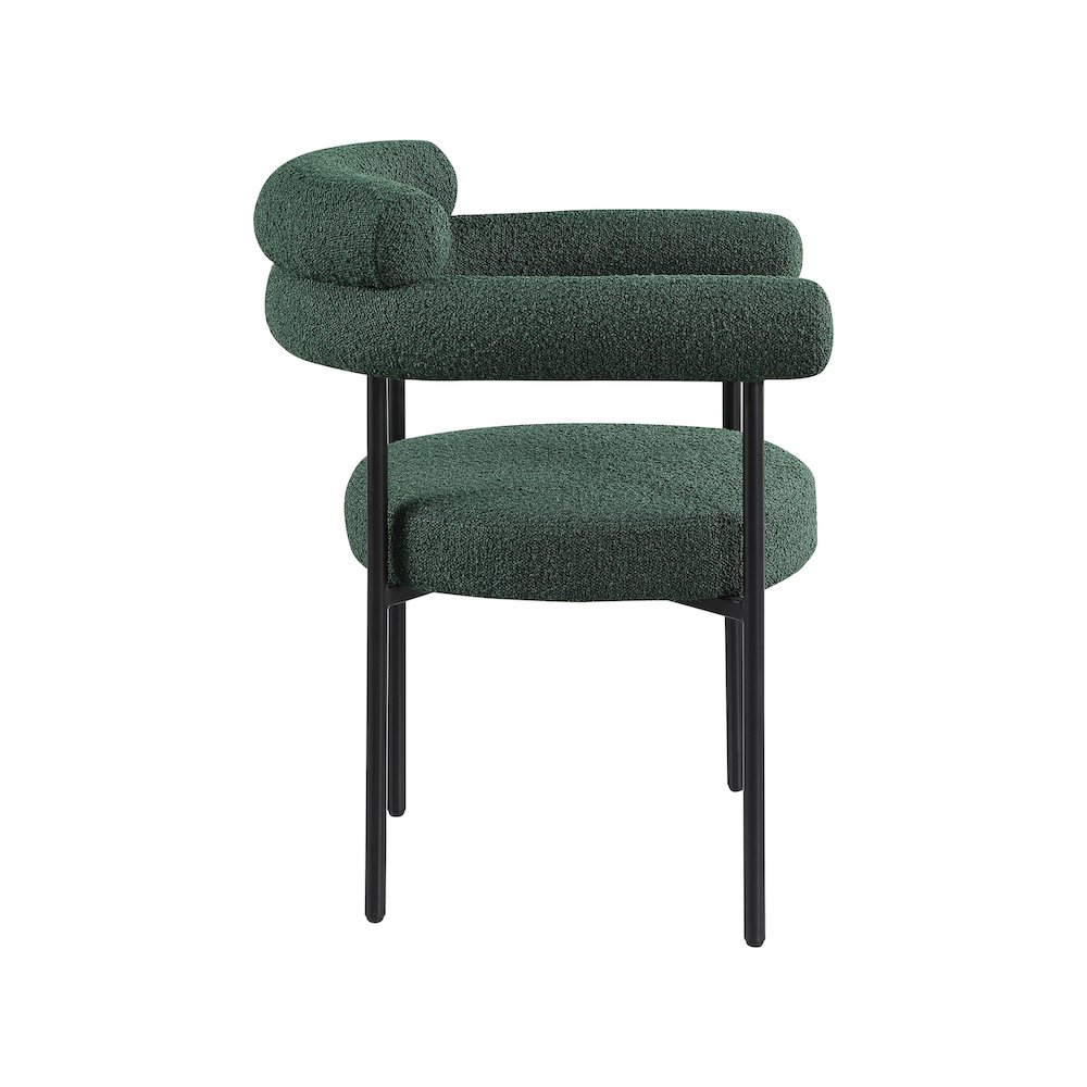 Blake Green Boucle Fabric Dining Chair, Set of 2. Picture 4