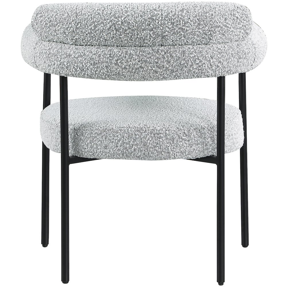 Blake Grey Boucle Fabric Dining Chair, Set of 2. Picture 2
