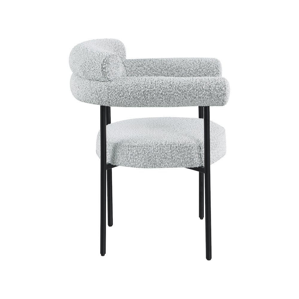 Blake Grey Boucle Fabric Dining Chair, Set of 2. Picture 4