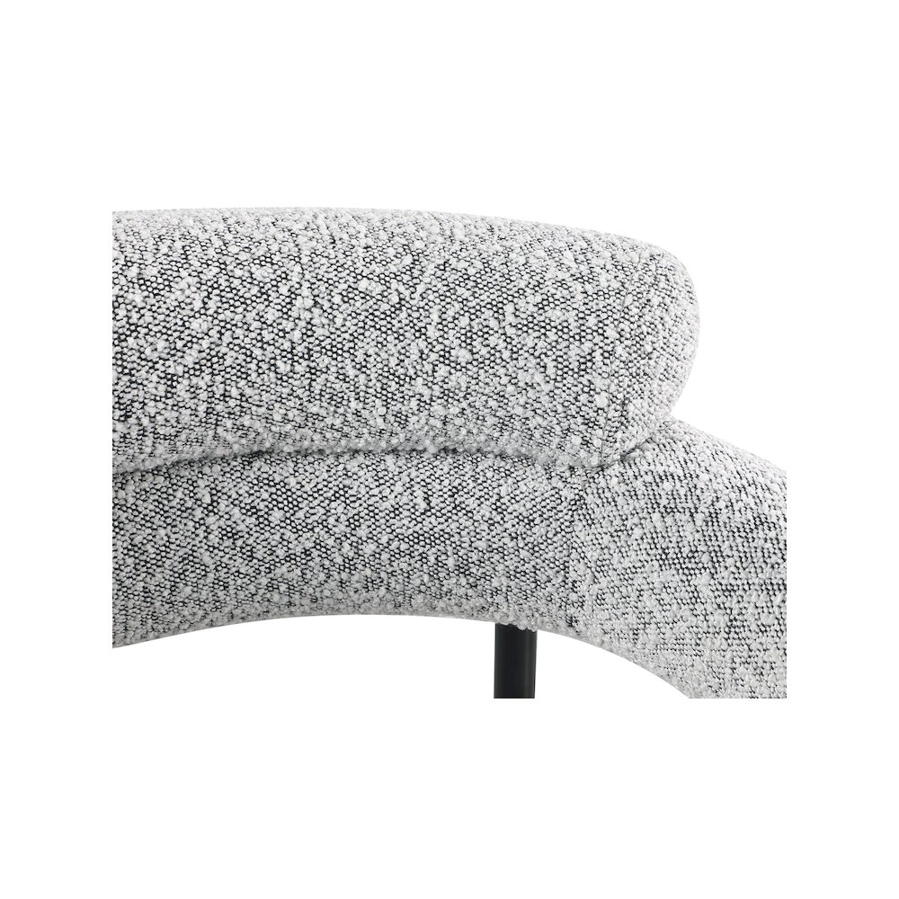 Blake Grey Boucle Fabric Dining Chair, Set of 2. Picture 5