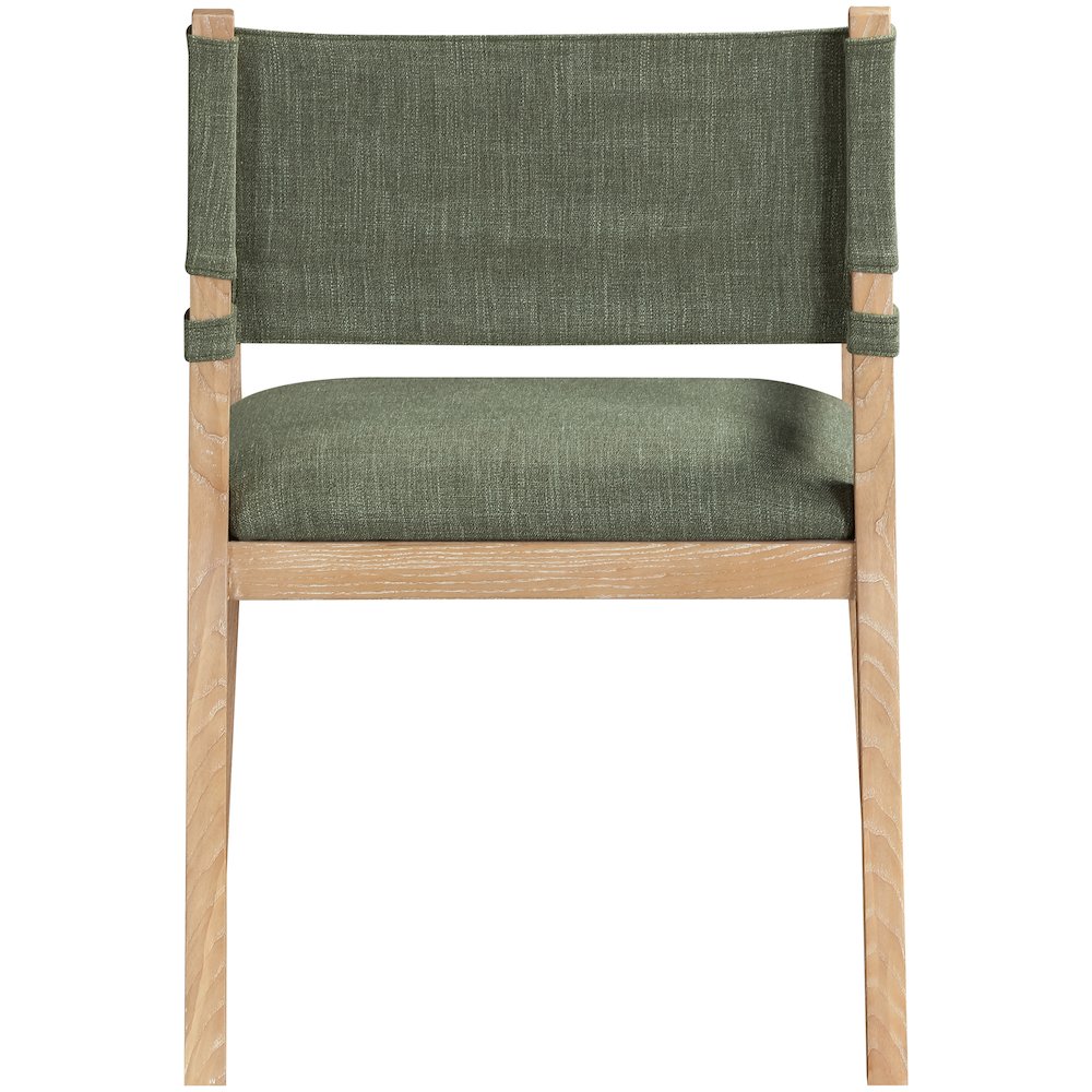 Avon Olive Linen Textured Fabric Dining Arm Chair. Picture 2