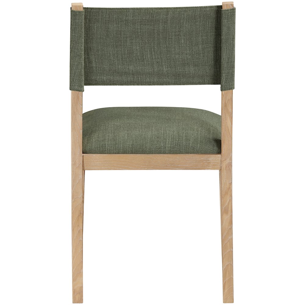 Avon Olive Linen Textured Fabric Dining Side Chair, Set of 2. Picture 4
