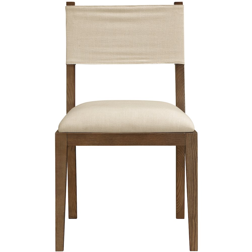Avon Beige Linen Textured Fabric Dining Side Chair, Set of 2. Picture 3