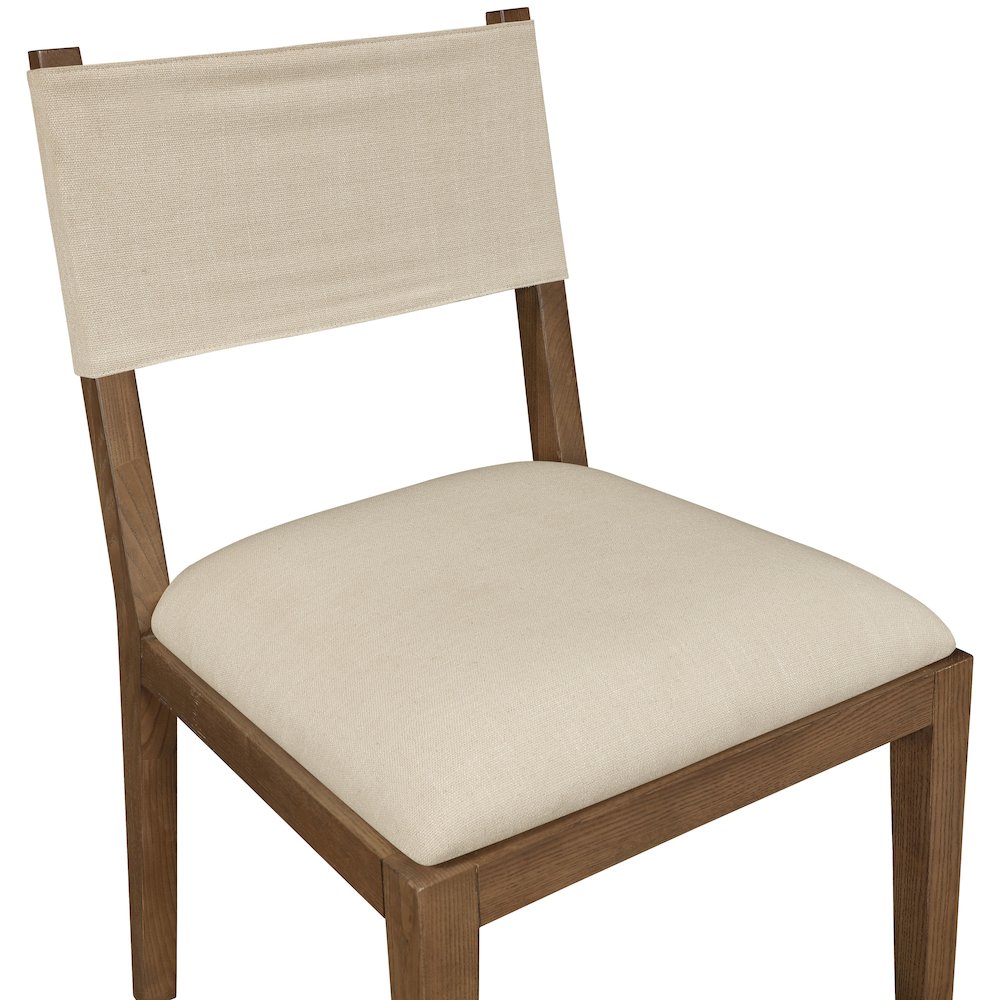 Avon Beige Linen Textured Fabric Dining Side Chair, Set of 2. Picture 6
