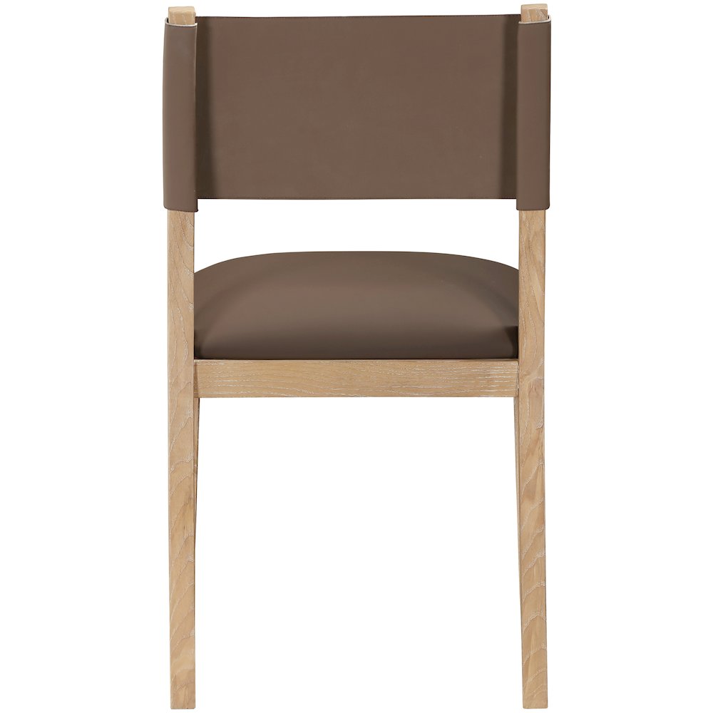 Avon Brown Vegan Leather Dining Side Chair, Set of 2. Picture 5