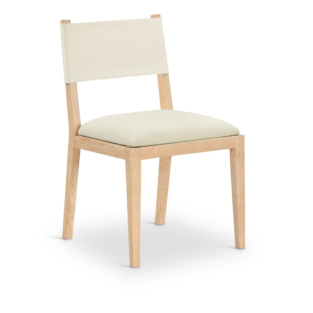 Avon Cream Vegan Leather Dining Side Chair, Set of 2. Picture 2