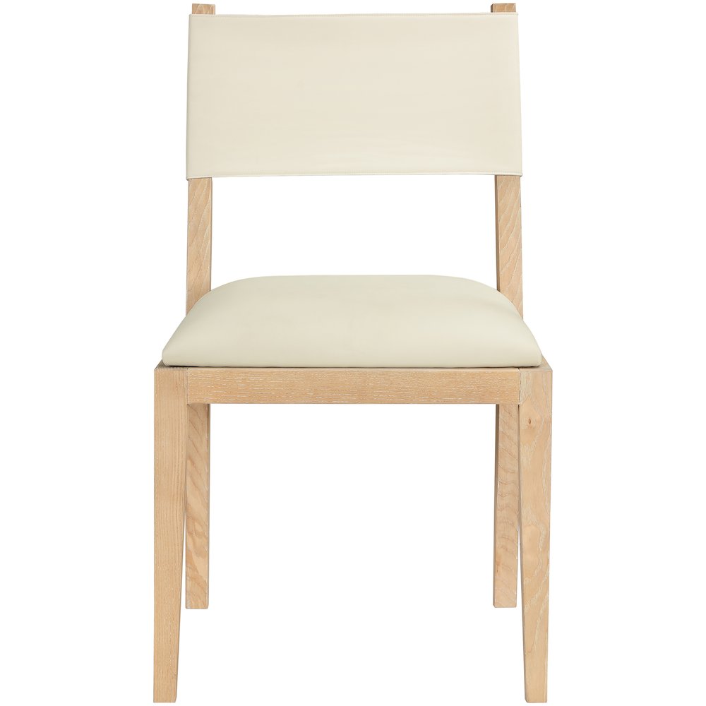 Avon Cream Vegan Leather Dining Side Chair, Set of 2. Picture 3