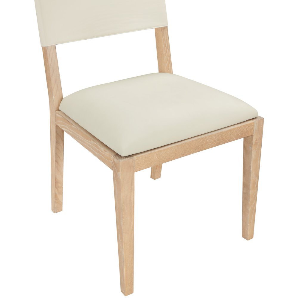 Avon Cream Vegan Leather Dining Side Chair, Set of 2. Picture 9