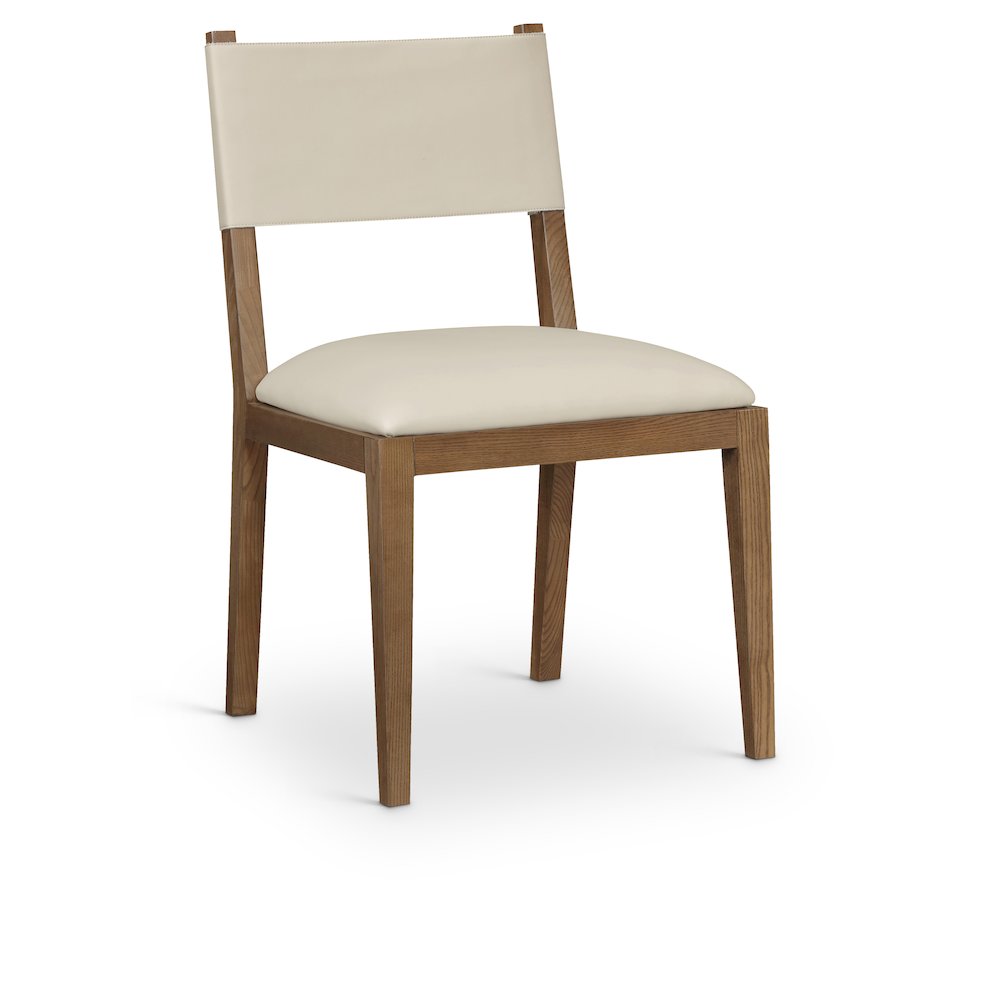 Avon Beige Vegan Leather Dining Side Chair, Set of 2. Picture 2