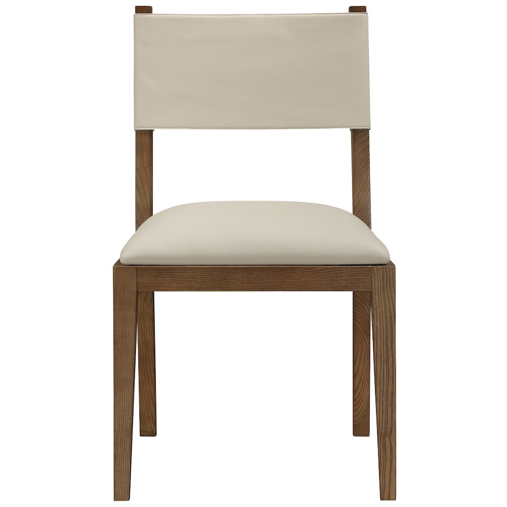 Avon Beige Vegan Leather Dining Side Chair, Set of 2. Picture 3