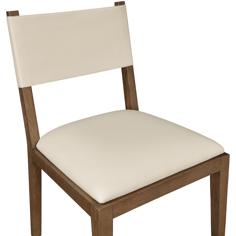 Avon Beige Vegan Leather Dining Side Chair, Set of 2. Picture 6
