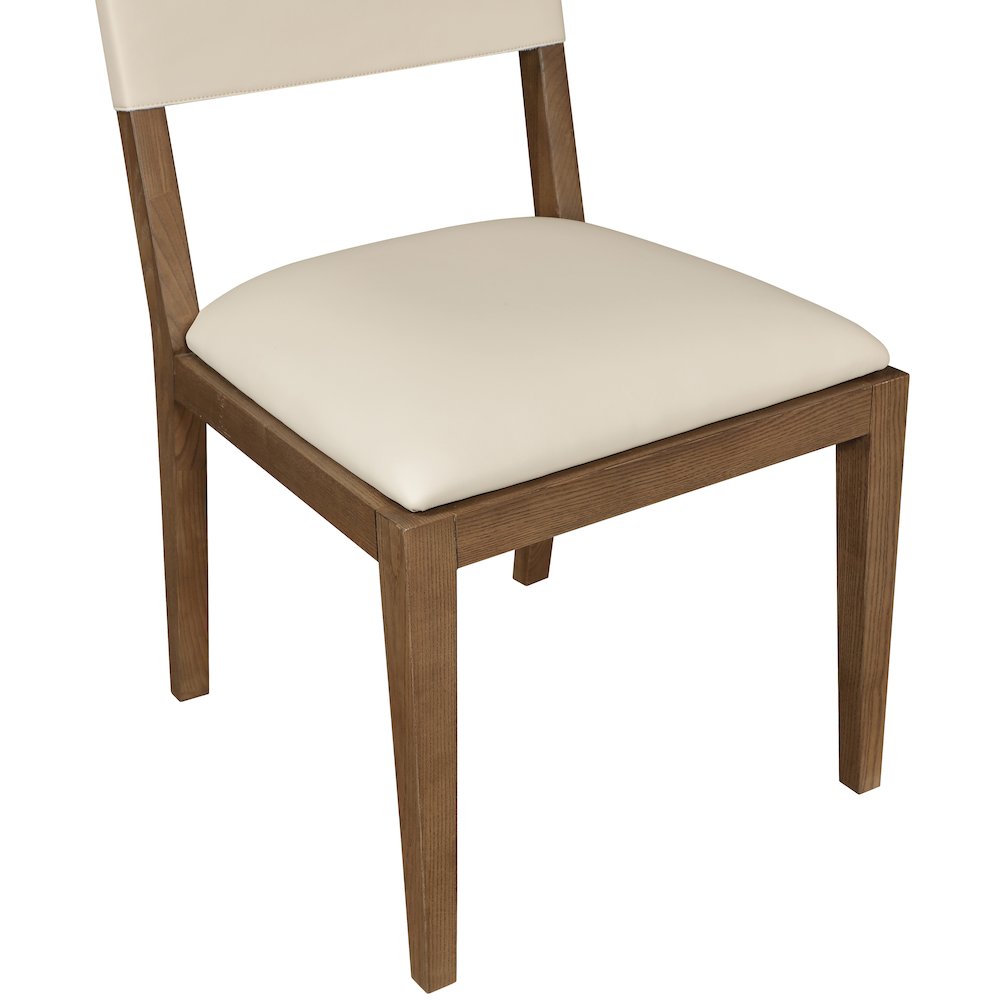 Avon Beige Vegan Leather Dining Side Chair, Set of 2. Picture 9