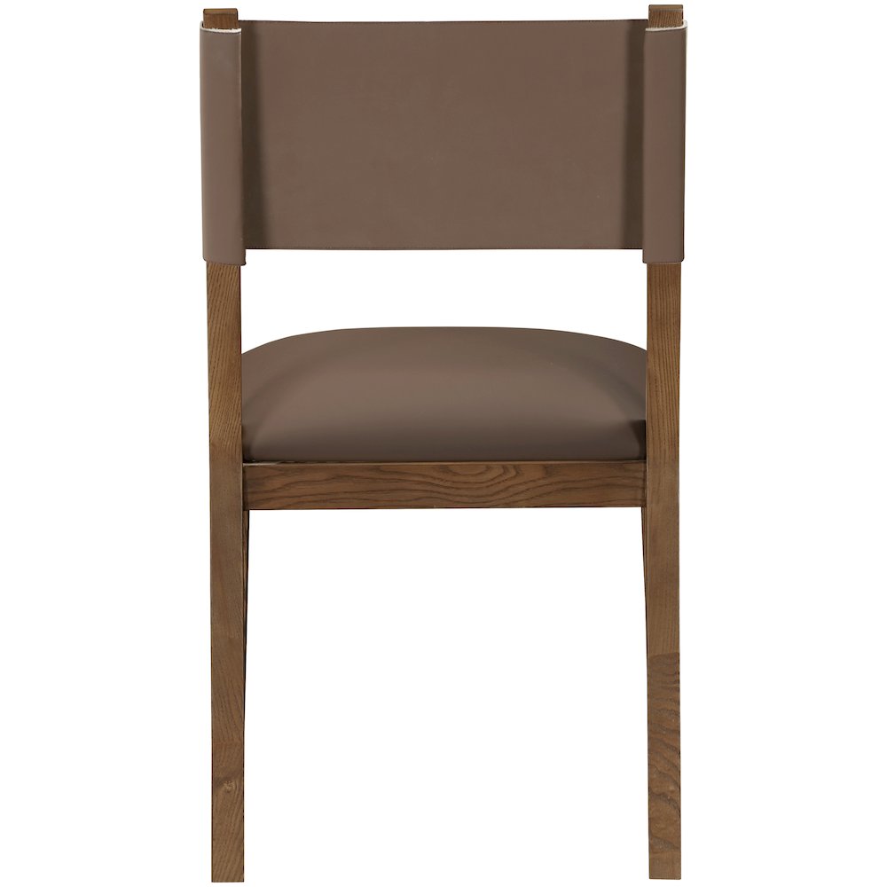 Avon Brown Vegan Leather Dining Side Chair, Set of 2. Picture 4