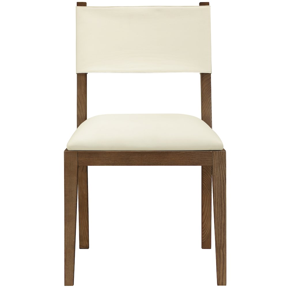 Avon Cream Vegan Leather Dining Side Chair, Set of 2. Picture 3
