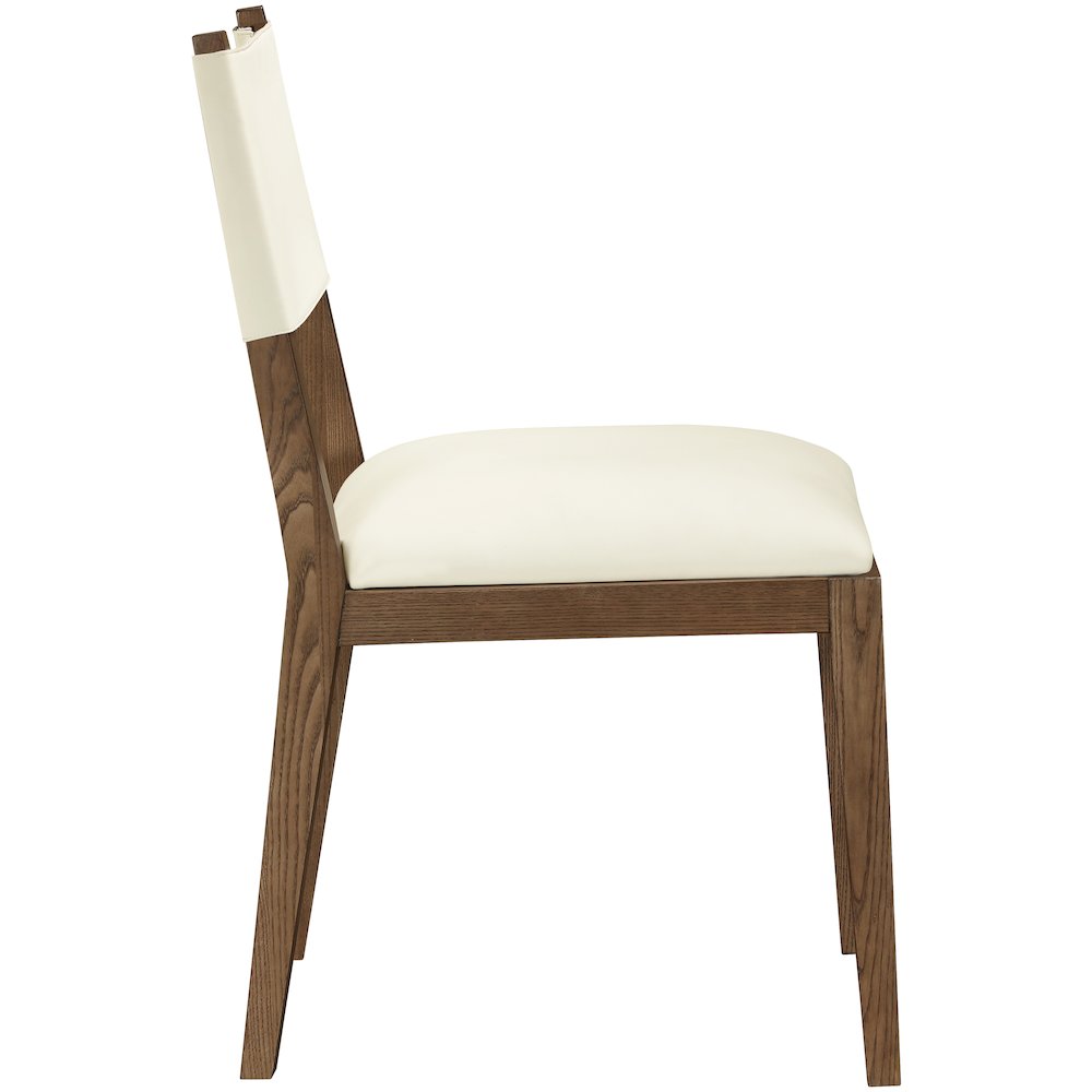 Avon Cream Vegan Leather Dining Side Chair, Set of 2. Picture 4
