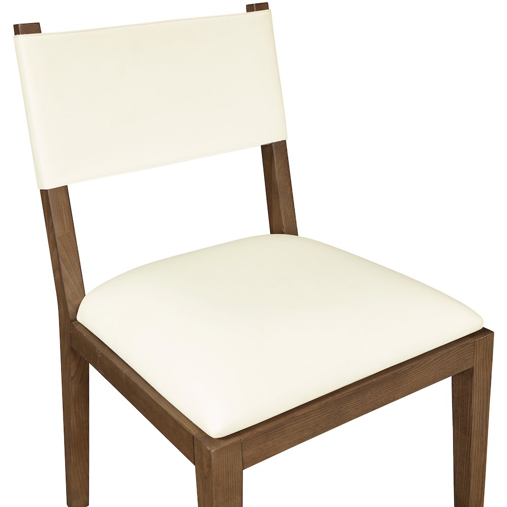 Avon Cream Vegan Leather Dining Side Chair, Set of 2. Picture 6