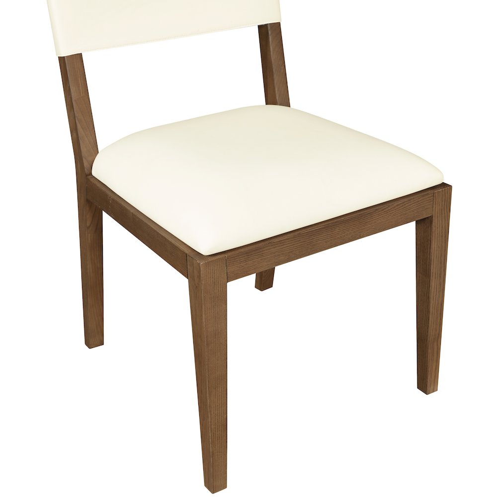 Avon Cream Vegan Leather Dining Side Chair, Set of 2. Picture 9
