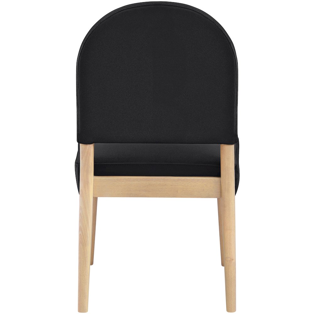 Varinelle Black Velvet Upholstered Dining Chair, Set of 2. Picture 5