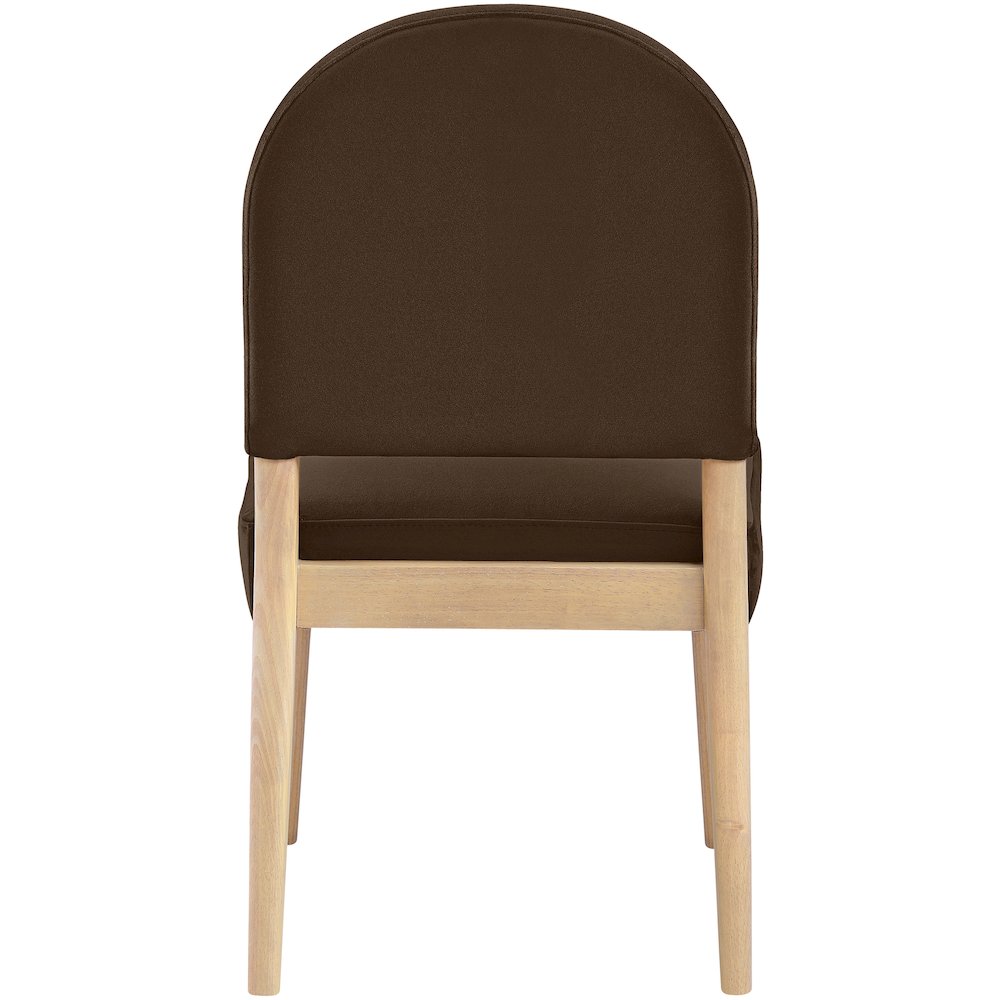 Varinelle Brown Velvet Upholstered Dining Chair, Set of 2. Picture 5