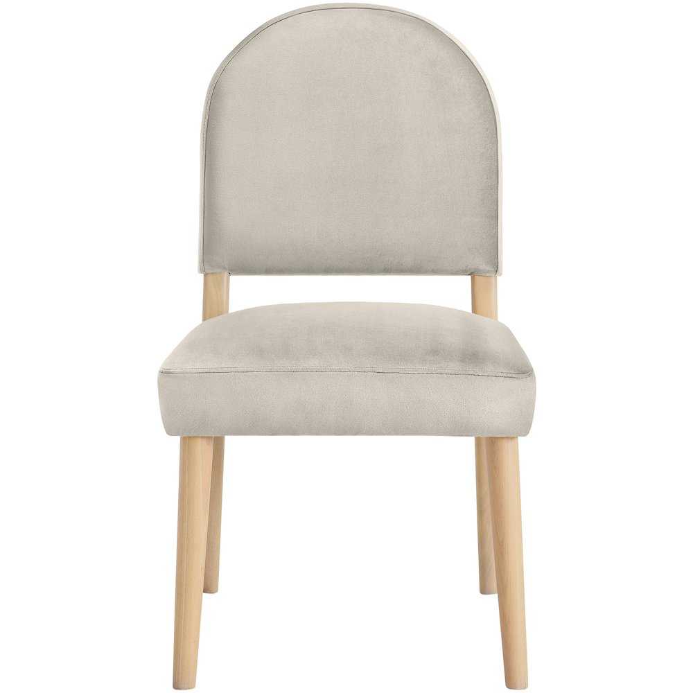Varinelle Cream Velvet Upholstered Dining Chair, Set of 2. Picture 3
