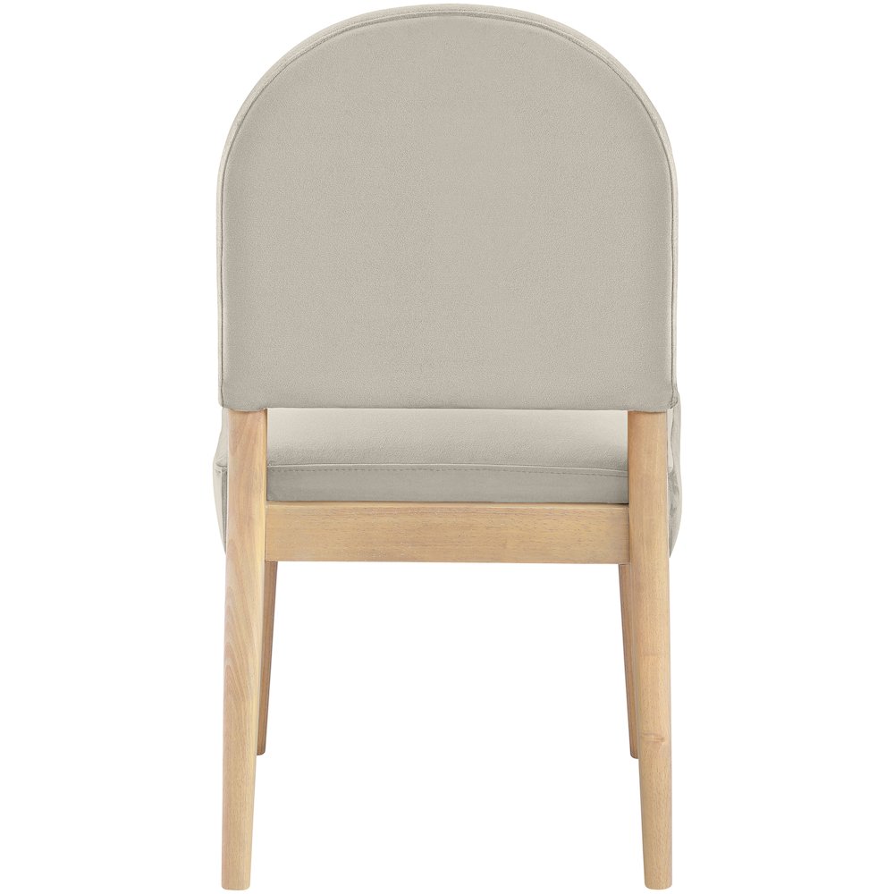 Varinelle Cream Velvet Upholstered Dining Chair, Set of 2. Picture 5