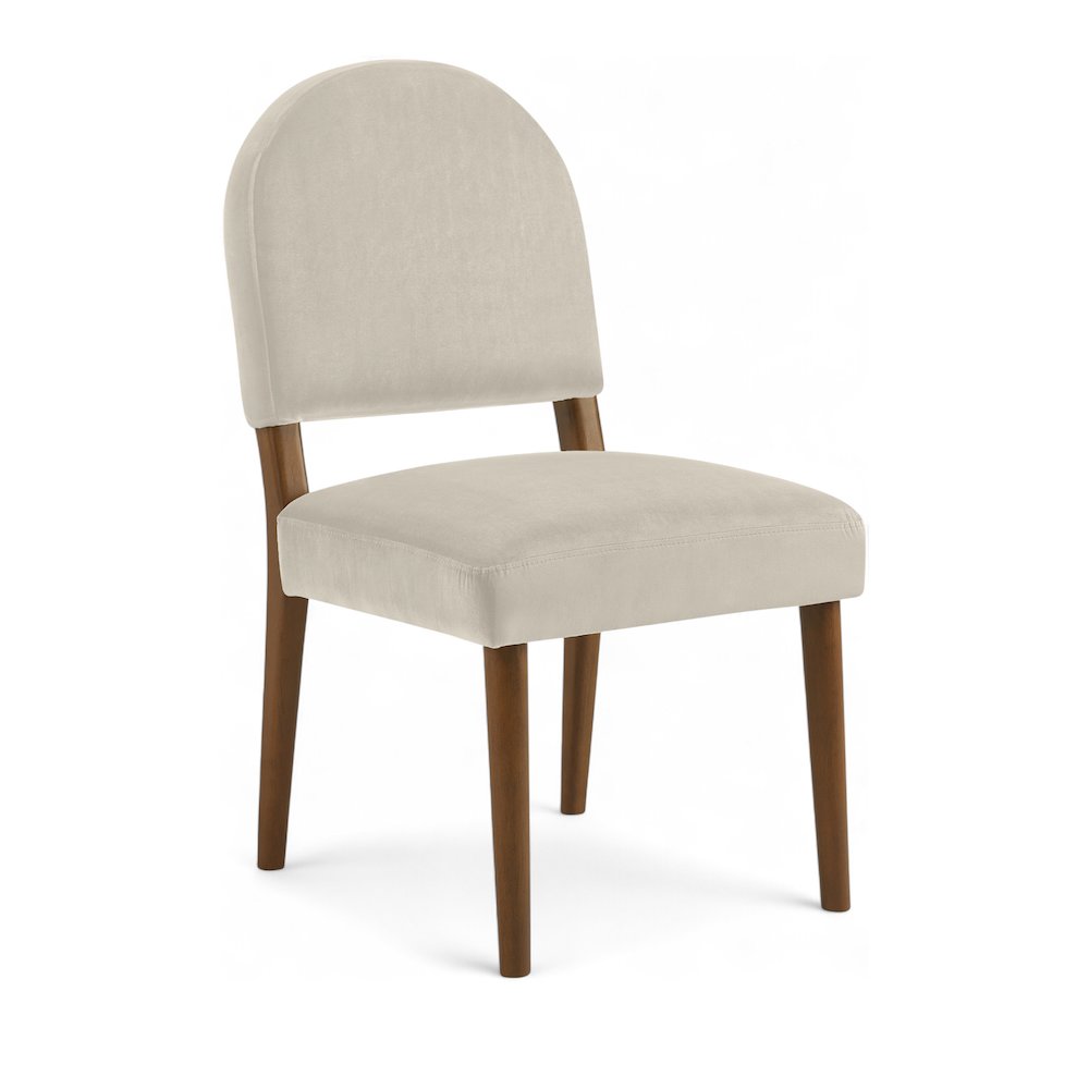 Varinelle Cream Velvet Upholstered Dining Chair, Set of 2. Picture 2