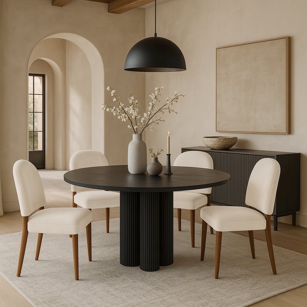 Varinelle Cream Velvet Upholstered Dining Chair, Set of 2. Picture 7