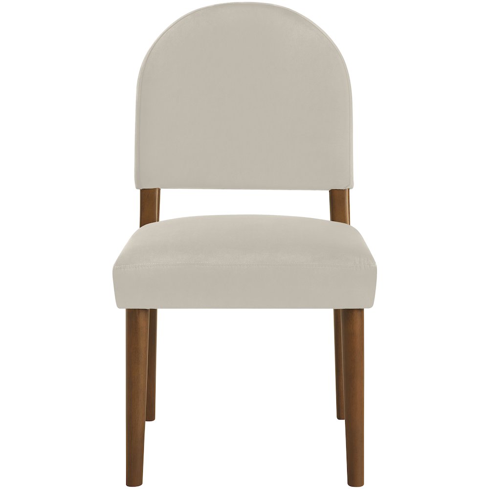 Varinelle Cream Velvet Upholstered Dining Chair, Set of 2. Picture 3