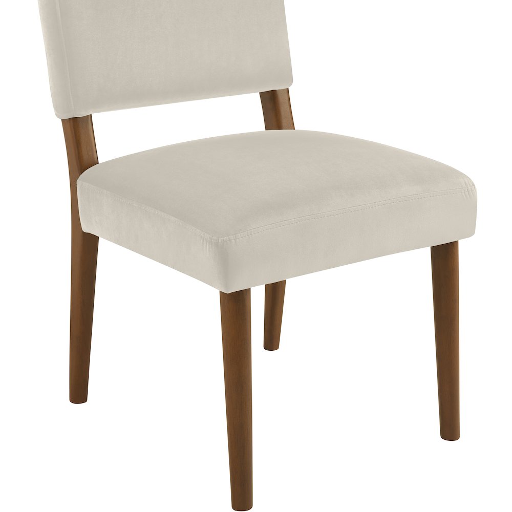 Varinelle Cream Velvet Upholstered Dining Chair, Set of 2. Picture 9