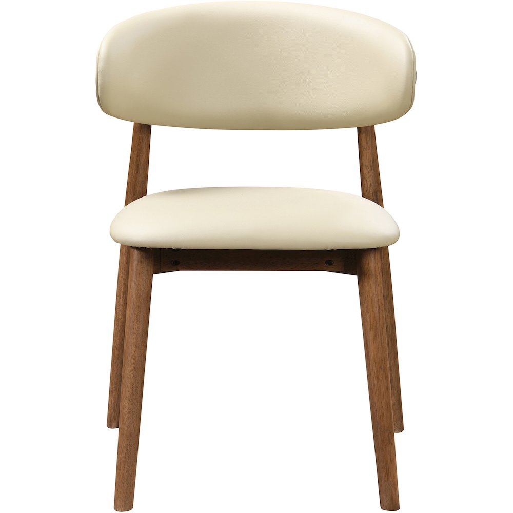 Leesa Cream Vegan Leather Upholstered Dining Chair, Set of 2. Picture 5