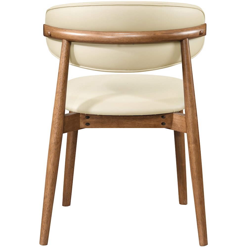 Leesa Cream Vegan Leather Upholstered Dining Chair, Set of 2. Picture 7