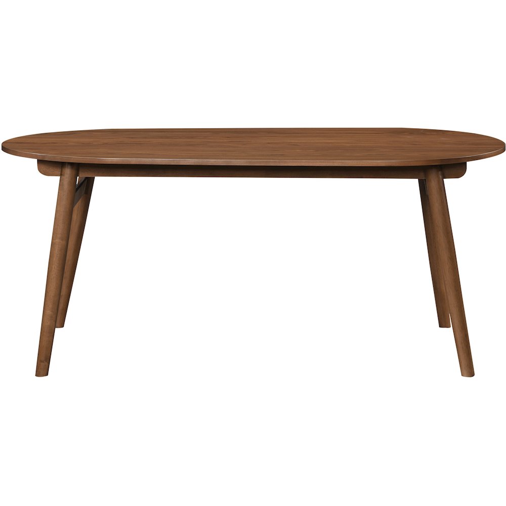 Leesa 71" Brown Solid Wood And Walnut Veneer Dining Table. Picture 3