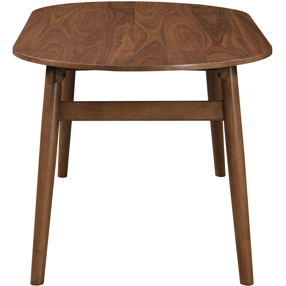 Leesa 71" Brown Solid Wood And Walnut Veneer Dining Table. Picture 4