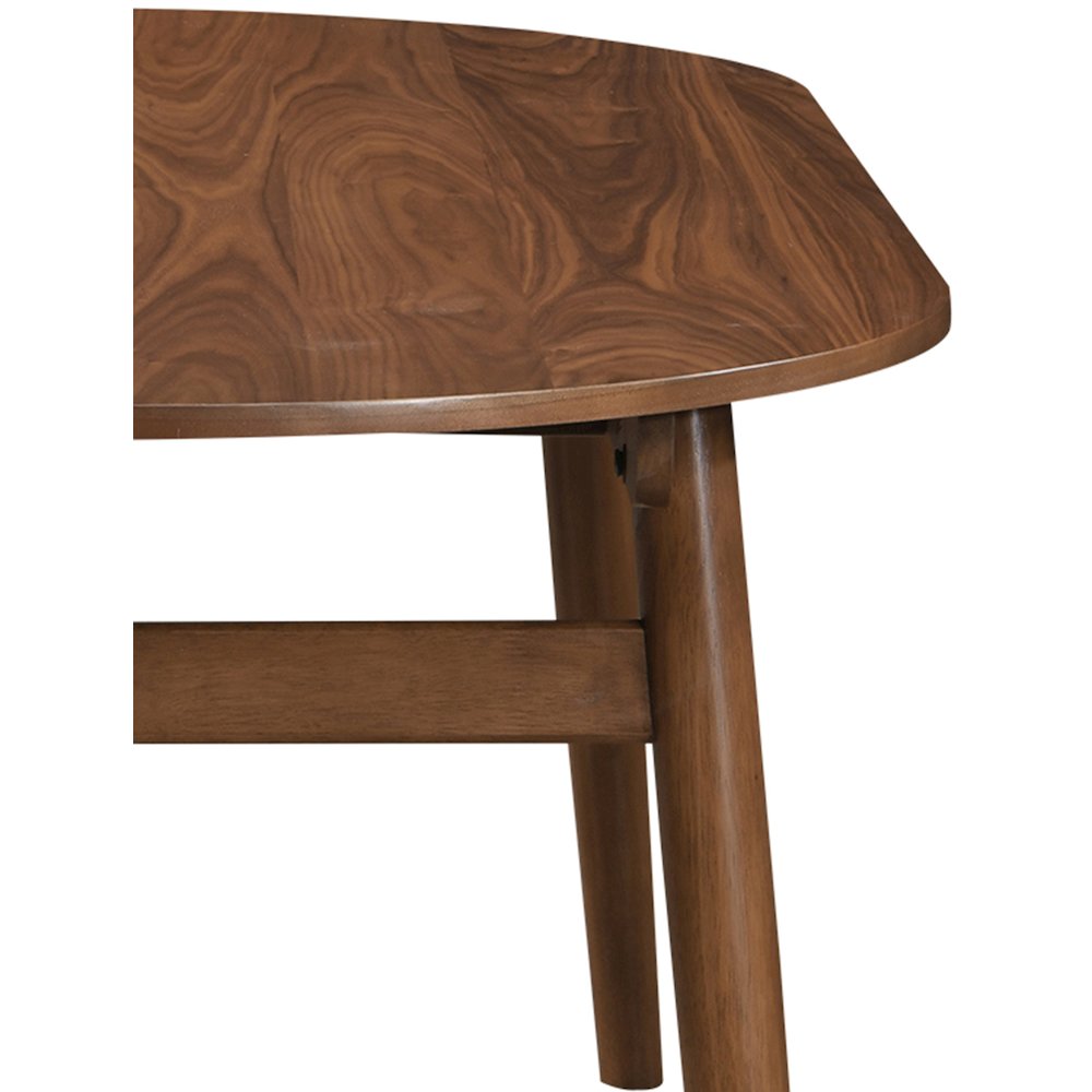 Leesa 71" Brown Solid Wood And Walnut Veneer Dining Table. Picture 5