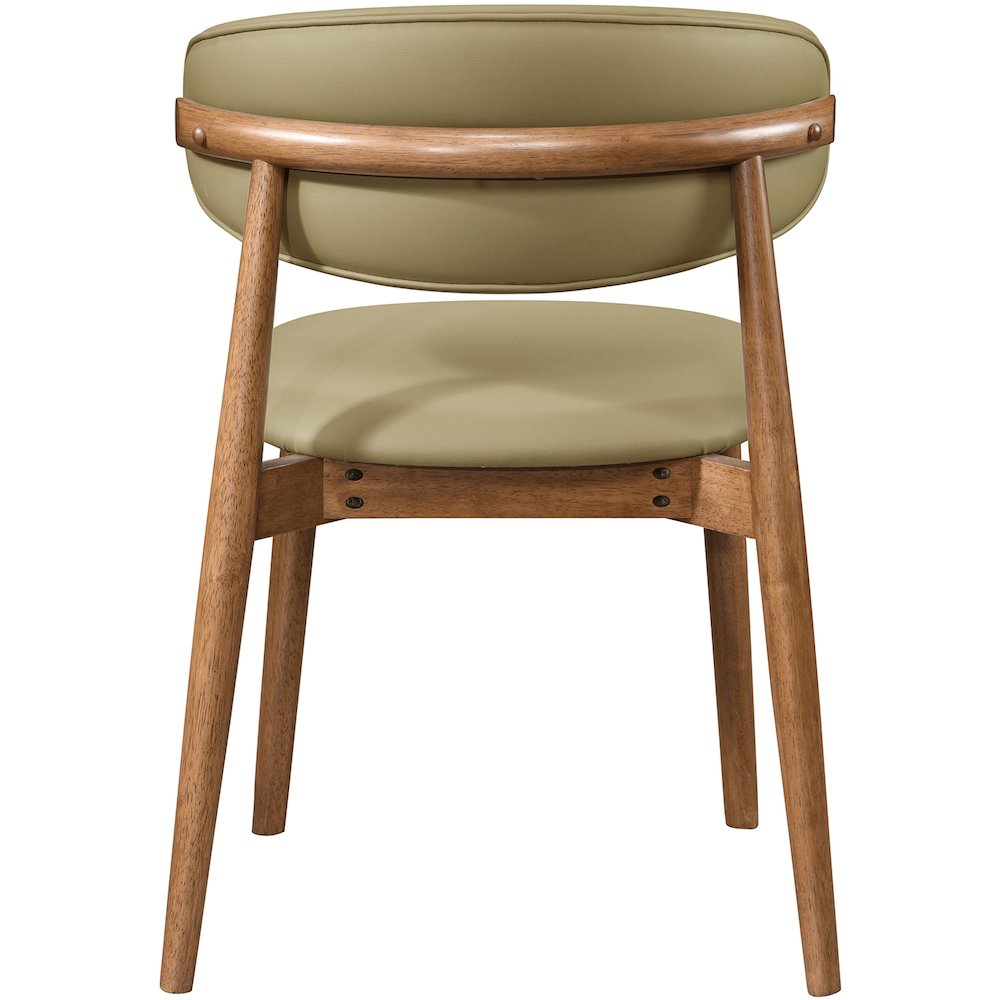 Leesa Khaki Vegan Leather Upholstered Dining Chair, Set of 2. Picture 7