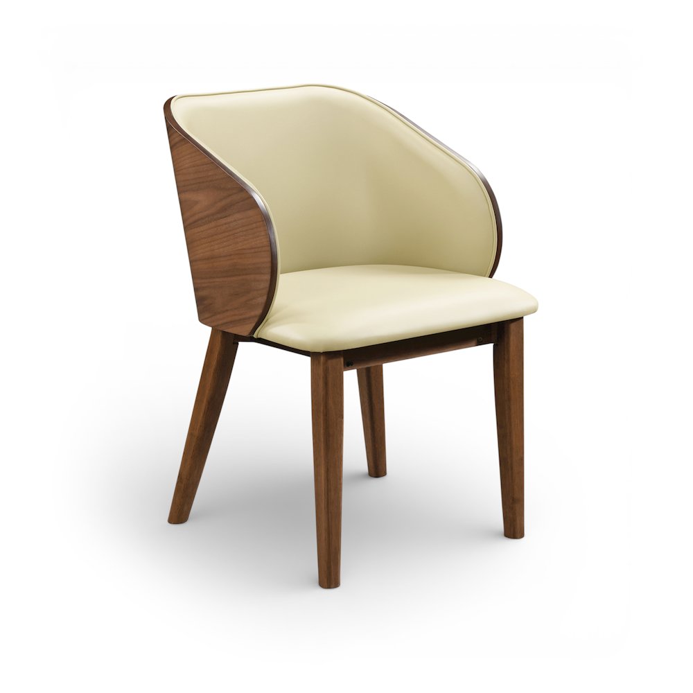 Glenwood Cream Vegan Leather Upholstered Dining Chair, Set of 2. Picture 3