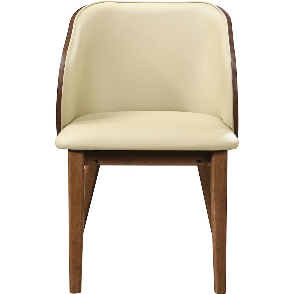Glenwood Cream Vegan Leather Upholstered Dining Chair, Set of 2. Picture 5