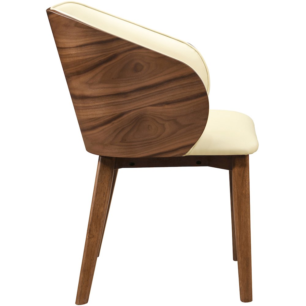 Glenwood Cream Vegan Leather Upholstered Dining Chair, Set of 2. Picture 6