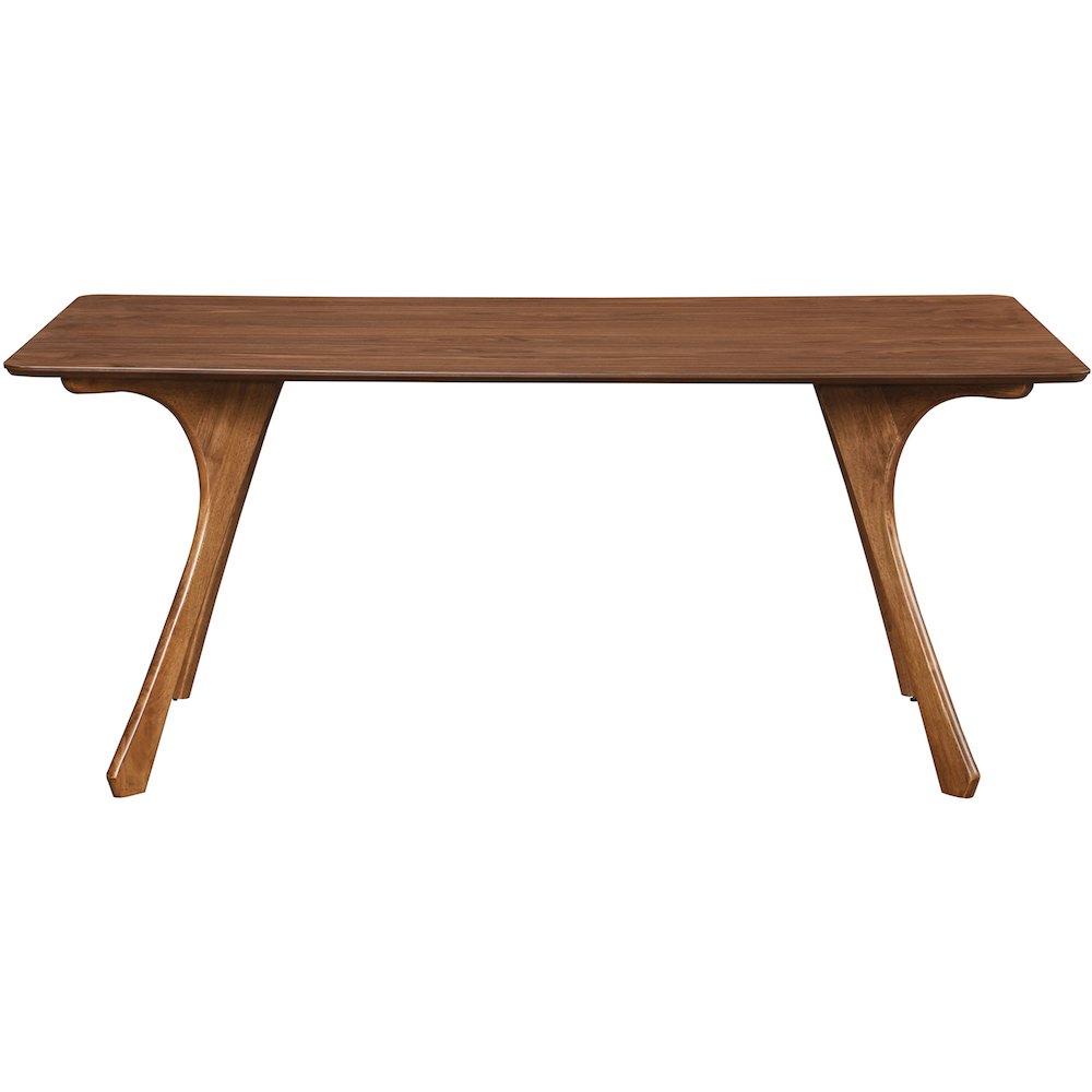 Glenwood 71" Brown Solid Wood And Walnut Veneer Dining Table. Picture 3