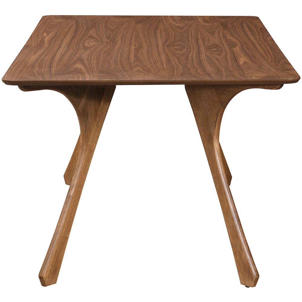 Glenwood 71" Brown Solid Wood And Walnut Veneer Dining Table. Picture 4