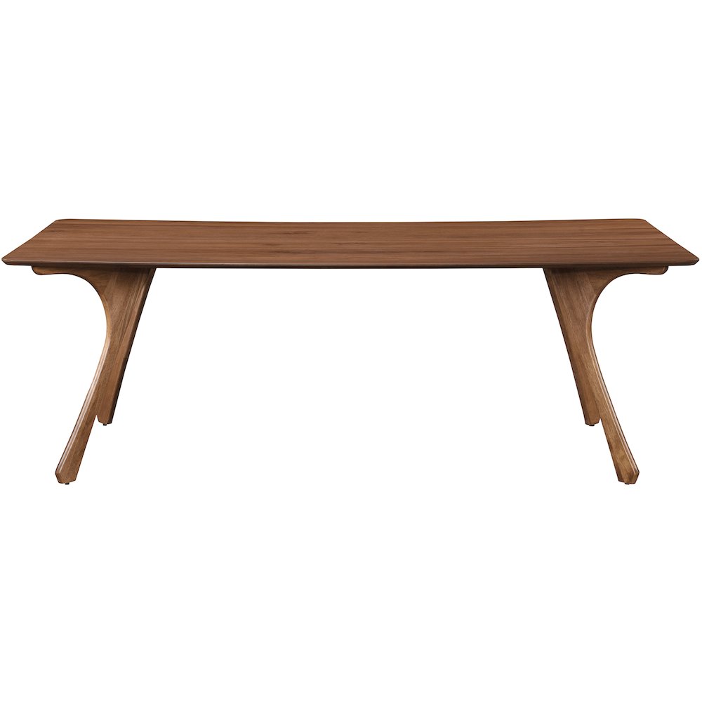 Glenwood 86.75" Brown Solid Wood And Walnut Veneer Dining Table. Picture 3