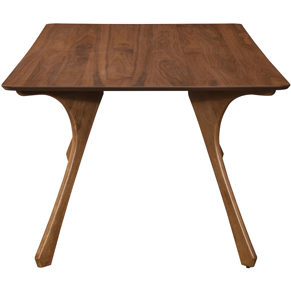 Glenwood 86.75" Brown Solid Wood And Walnut Veneer Dining Table. Picture 4