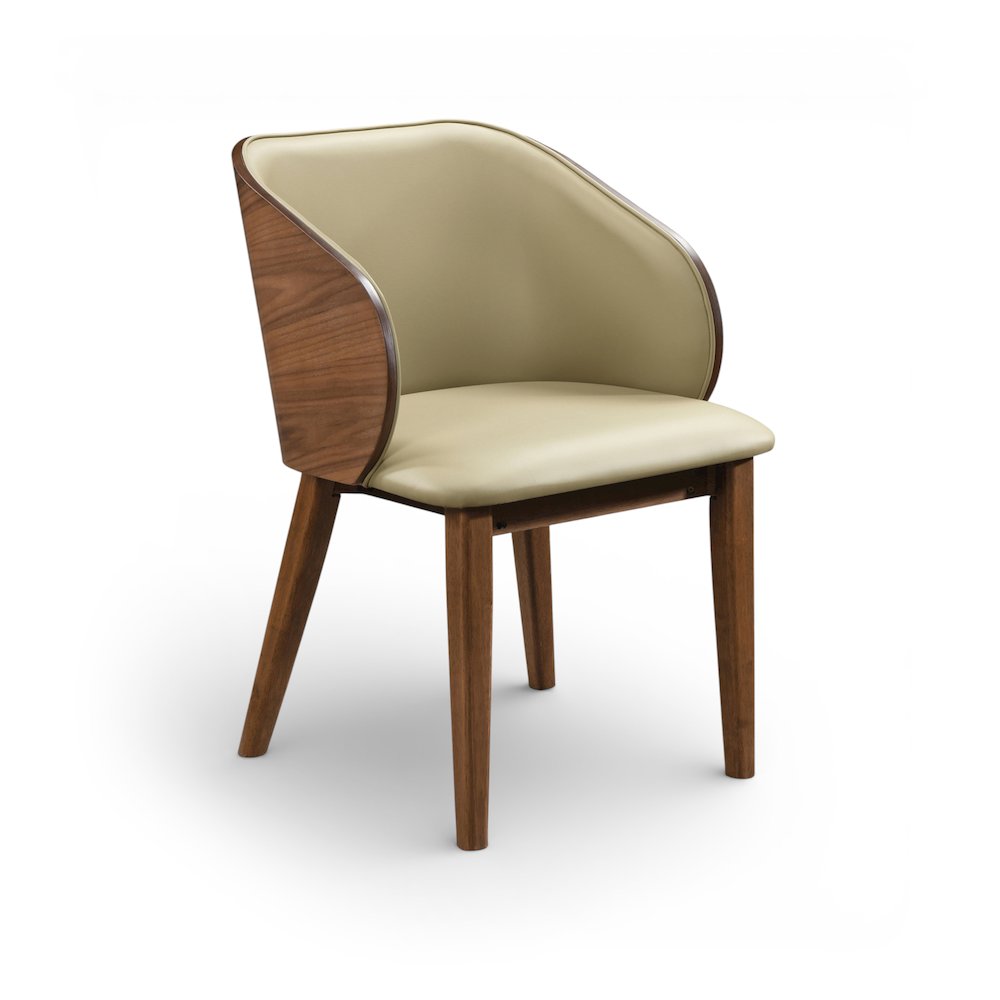 Glenwood Khaki Vegan Leather Upholstered Dining Chair, Set of 2. Picture 3
