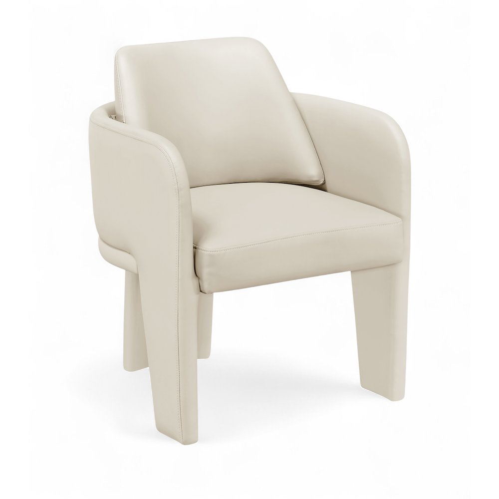 Vanda Cream Vegan Leather Upholstered Dining Chair. Picture 1