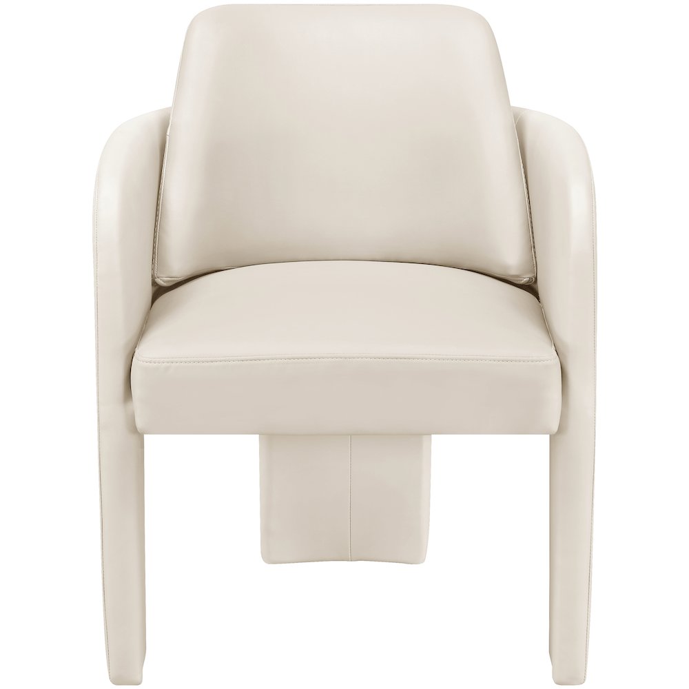 Vanda Cream Vegan Leather Upholstered Dining Chair. Picture 2