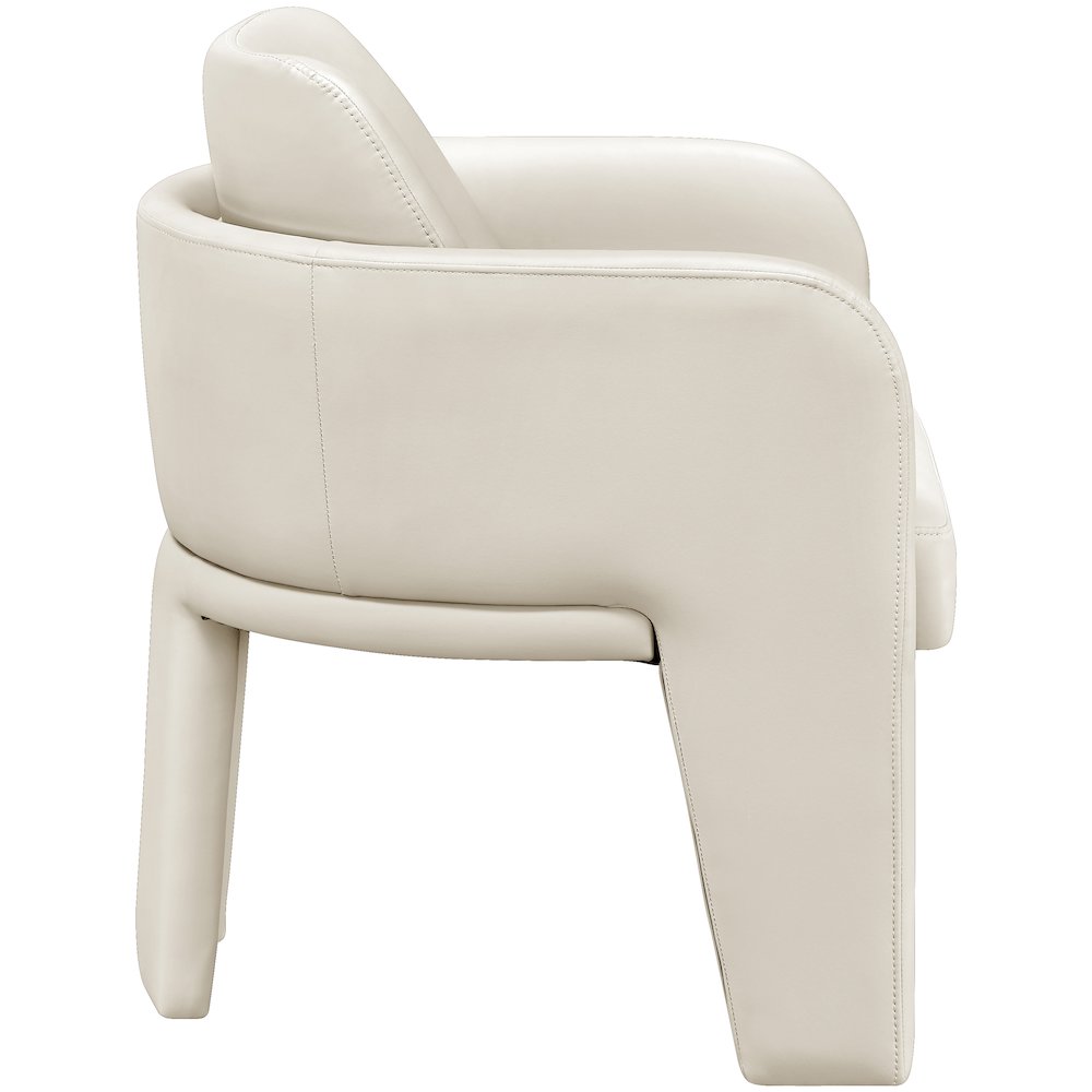 Vanda Cream Vegan Leather Upholstered Dining Chair. Picture 8