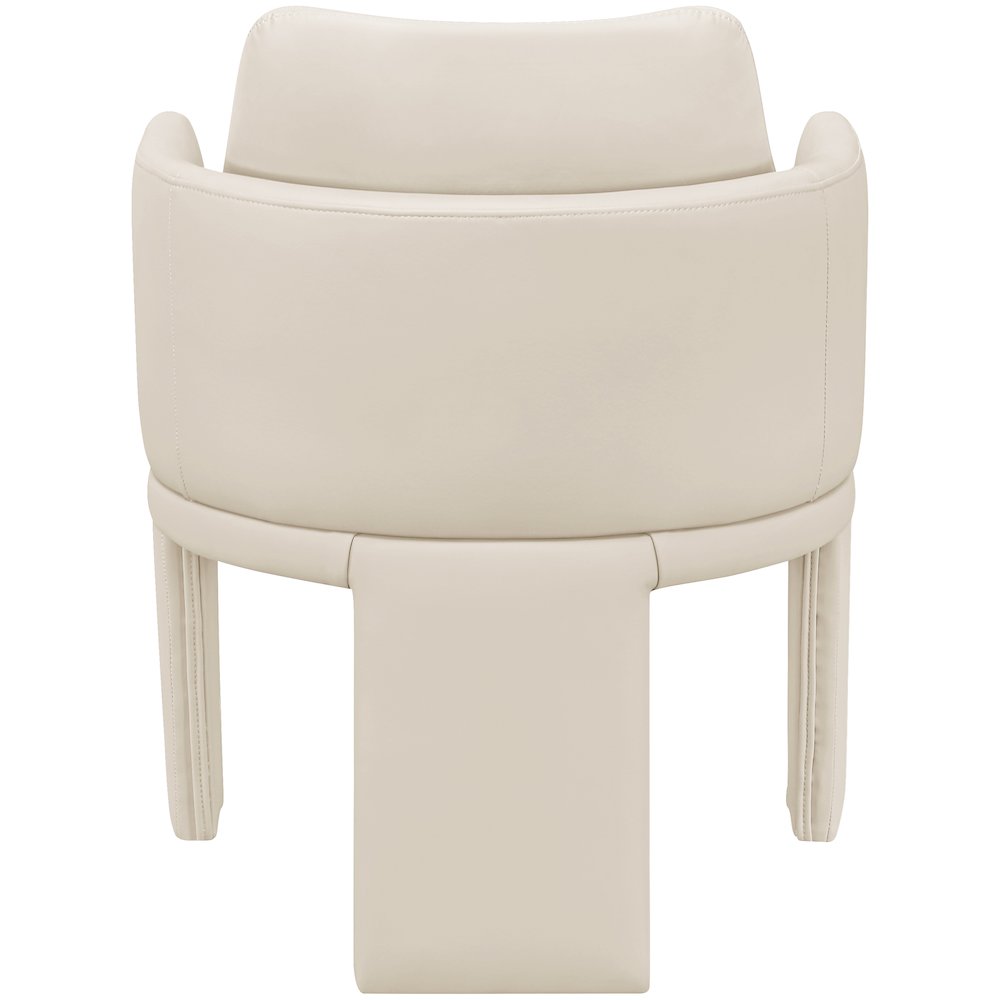 Vanda Cream Vegan Leather Upholstered Dining Chair. Picture 3
